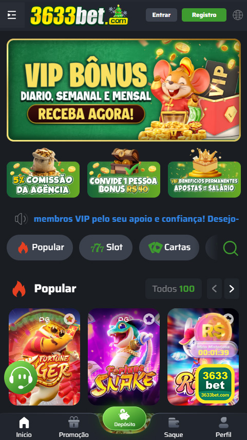 3633bet.com Bônus VIP Exclusivo: Diário, Semanal e Mensal